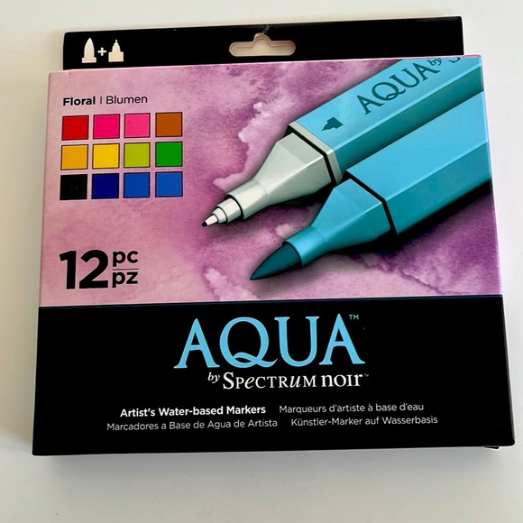 Aqua by Sectrum Noir Art Markers 12 NEW - Picture 1 of 5